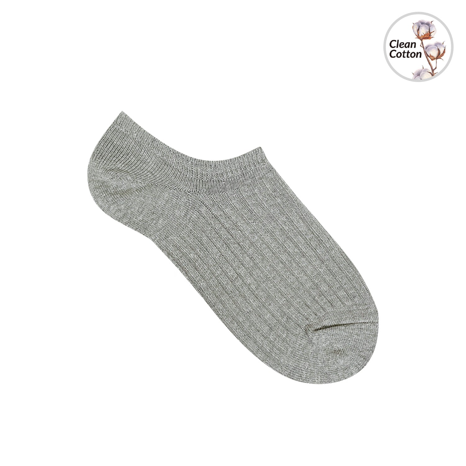 7DaysSocks Women's No Show Fragrant Ribbed Socks Grey