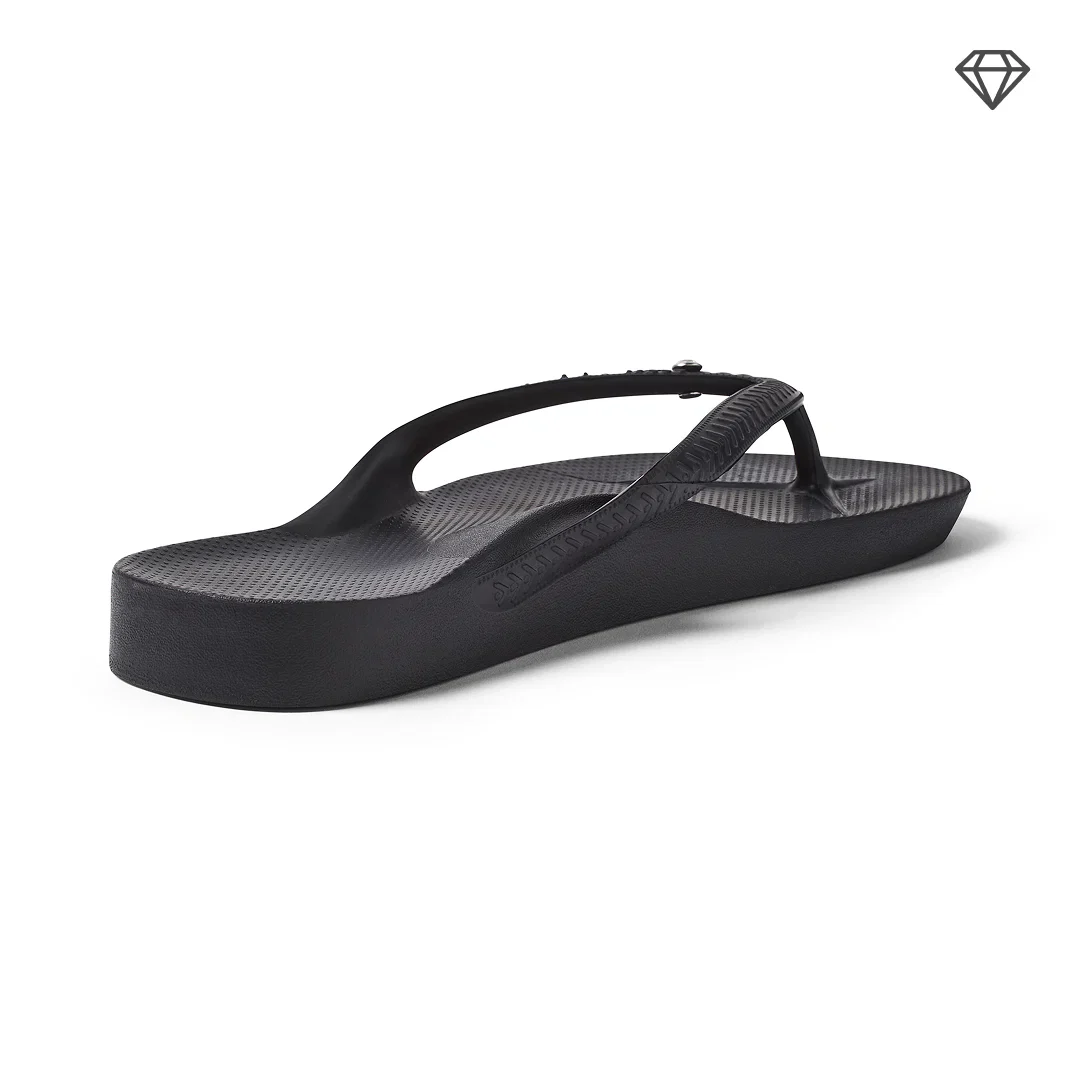 Archies Arch Support Flip Flops Black Crystal - Image 4