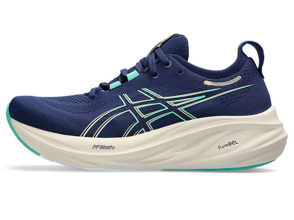 ASICS Women’s Gel Nimbus 26 Blue Expanse Aurora Green - Image 3