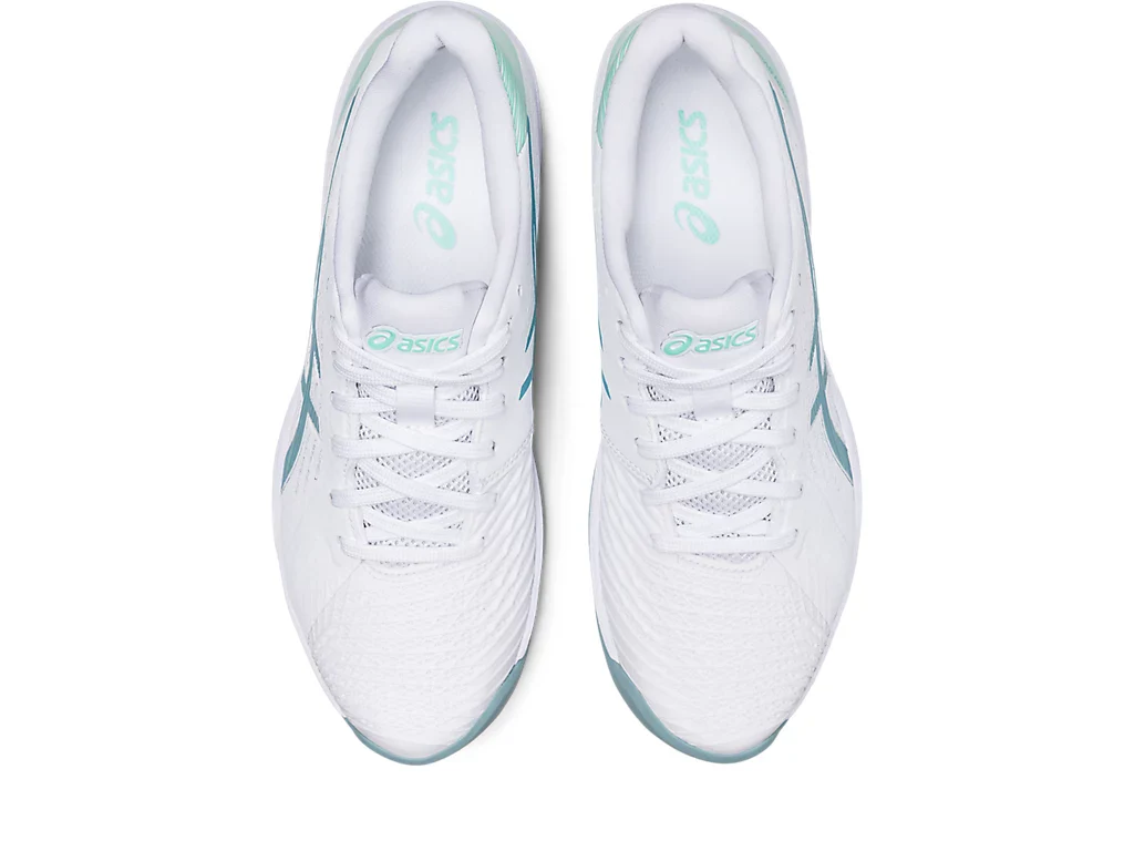 ASICS Women’s Solution Swift FF White Smoke Blue - Image 5