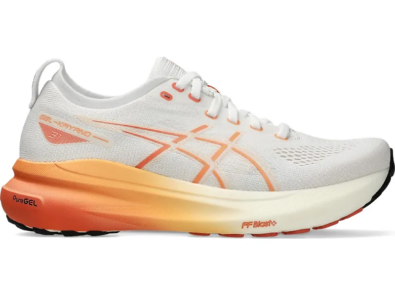 Asics Women's Gel Kayano 31 White Faded Orange - Image 2