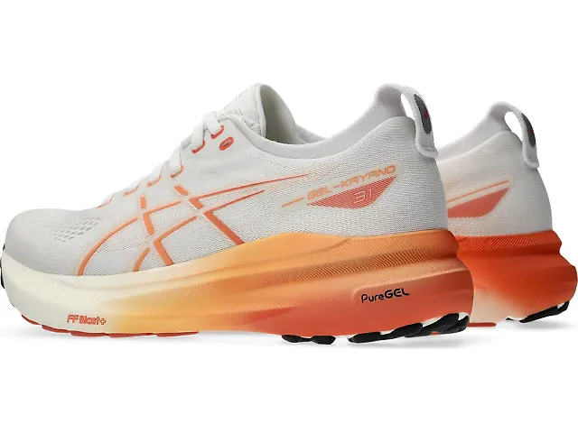 Asics Women's Gel Kayano 31 White Faded Orange - Image 4