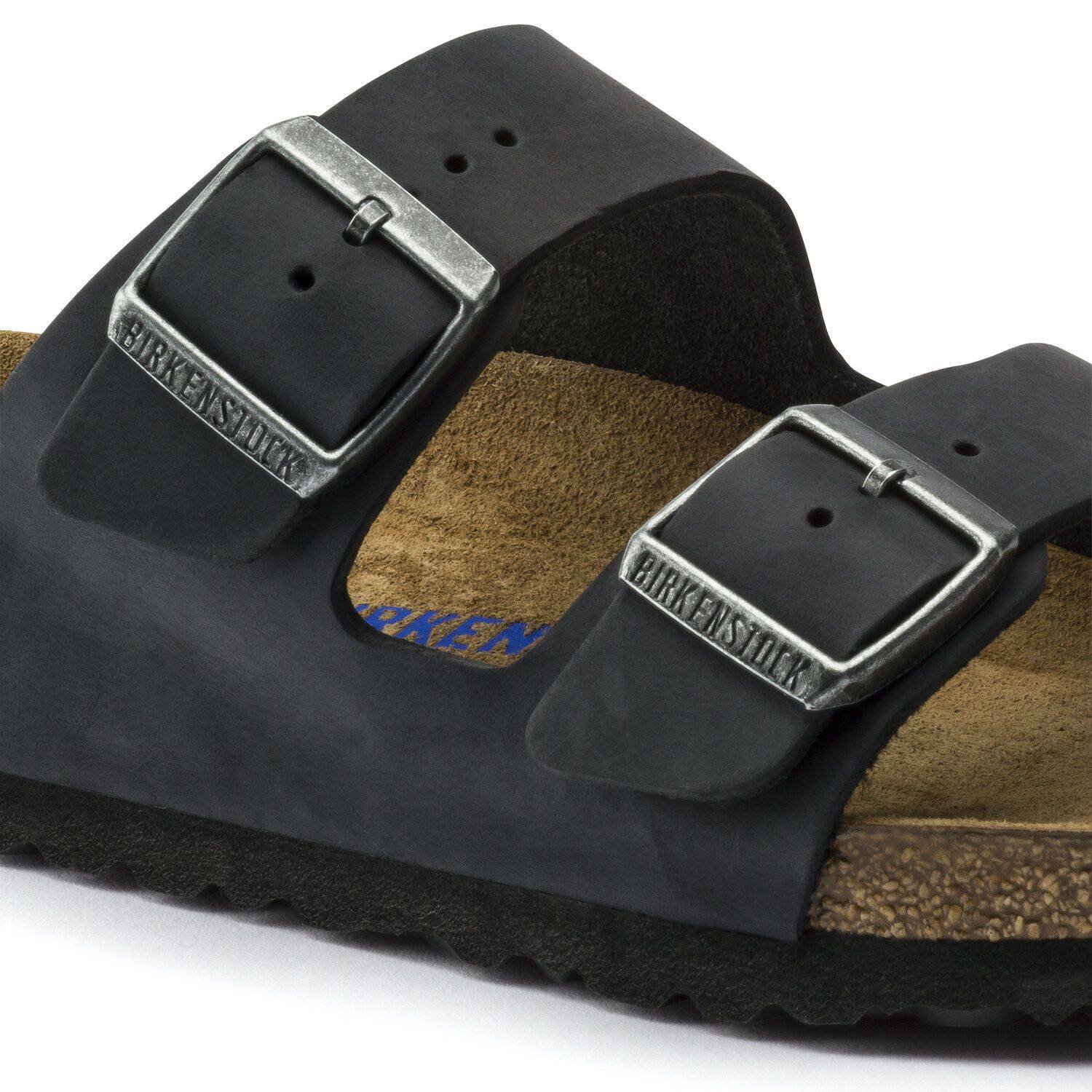 Birkenstock Arizona Black Oiled Leather Soft Footbed 0752481 - Image 5