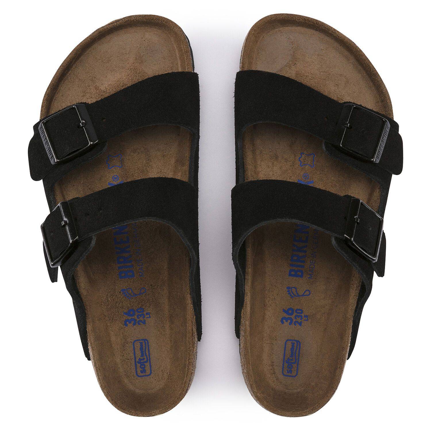 Birkenstock Arizona Black Suede Soft Footbed 0951321 - Image 3