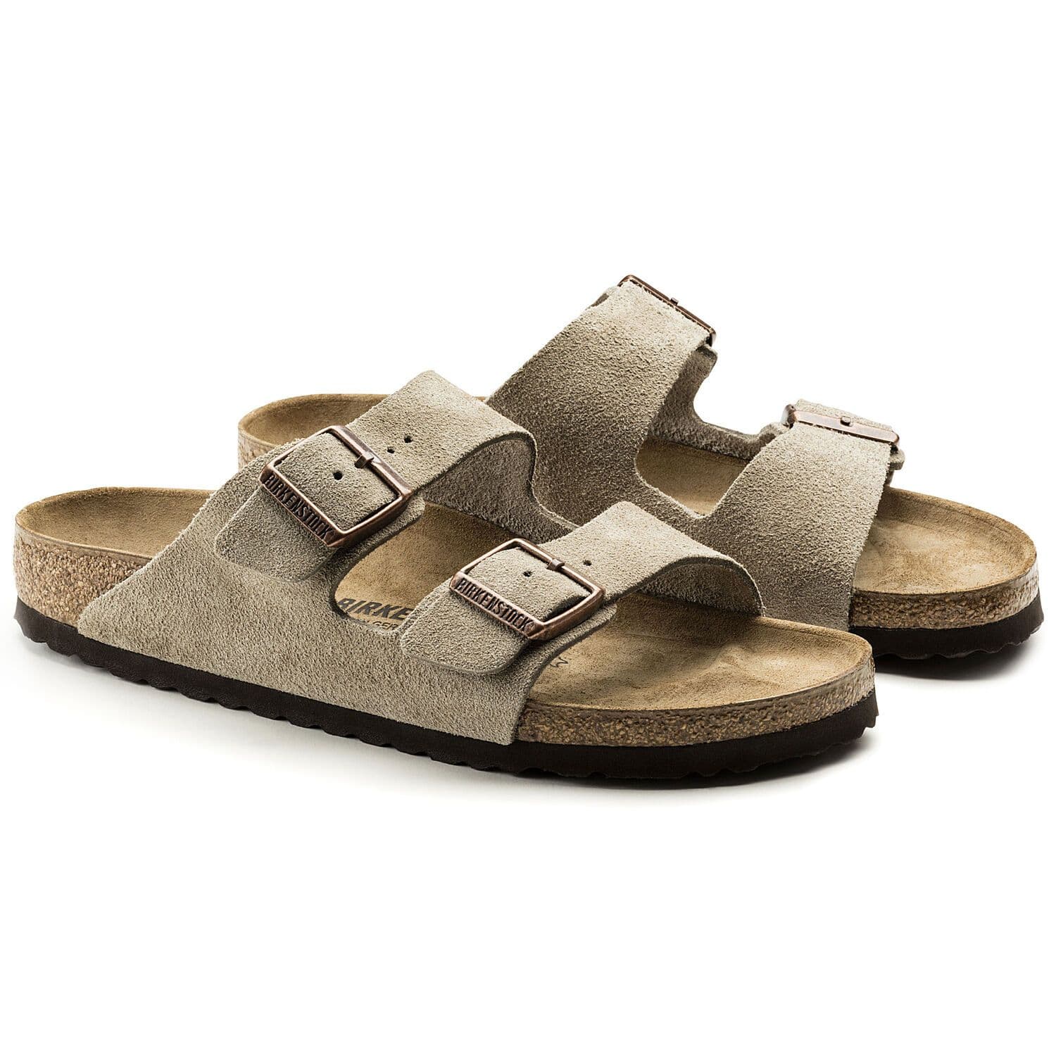 Birkenstock Arizona Taupe Suede Sandal Hard Footbed 0051461/0051463 - Image 2