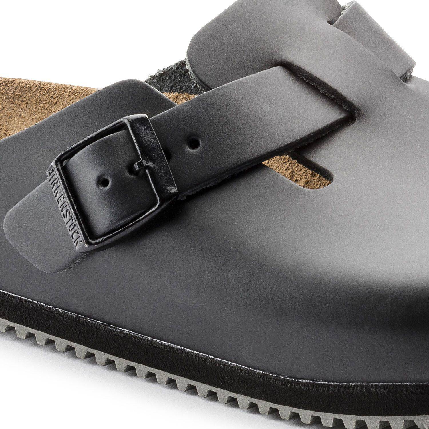 Birkenstock Boston Professional Super Grip Black Leather Clog  0060194 - Image 6
