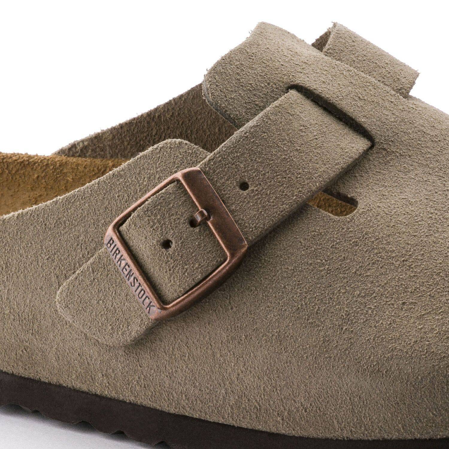 Birkenstock Boston Taupe Suede Soft Footbed Sandal 0560771/0560773 - Image 6