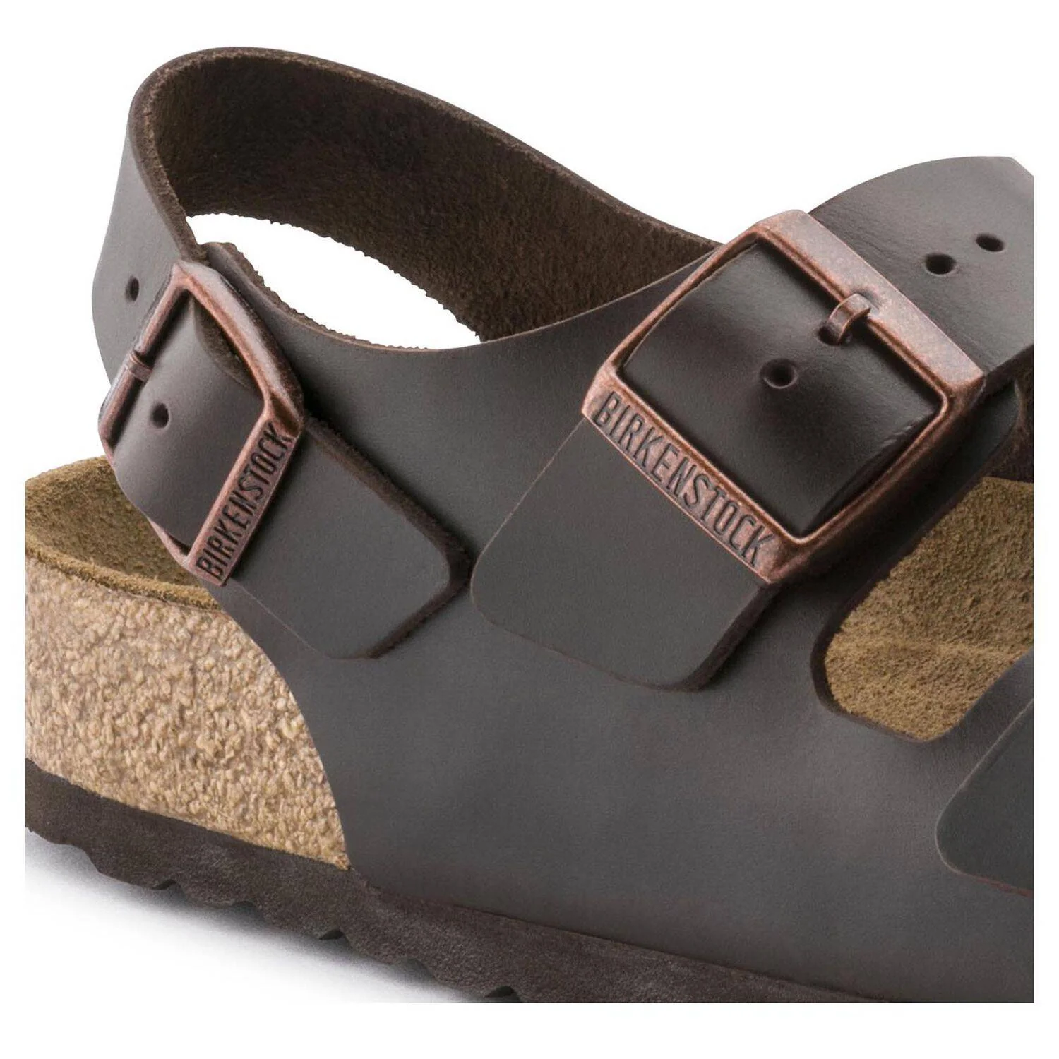 Birkenstock Milano Brown Amalfi Leather Soft Footbed 0234541 - Image 6