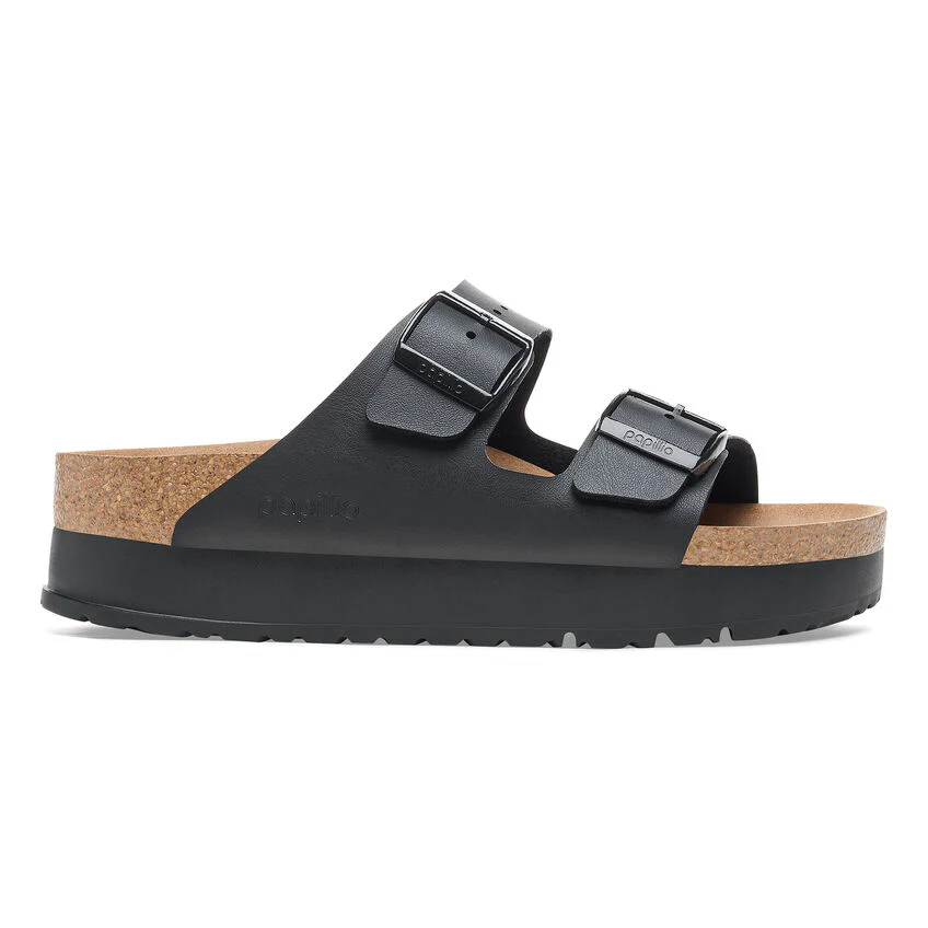 Birkenstock Women’s Arizona Pap Flex Platform Birko Flor Black 1027395 - Image 3