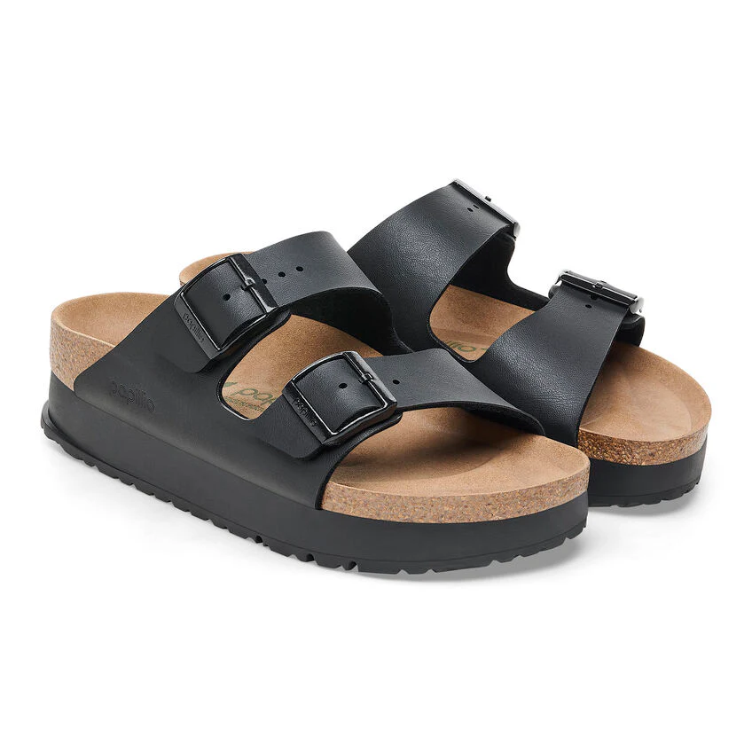 Birkenstock Women’s Arizona Pap Flex Platform Birko Flor Black 1027395 - Image 4