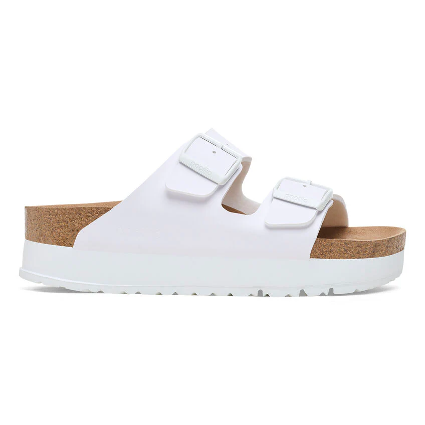 Birkenstock Women’s Arizona PAP Flex Platform Birko Flor White 1027416 - Image 5