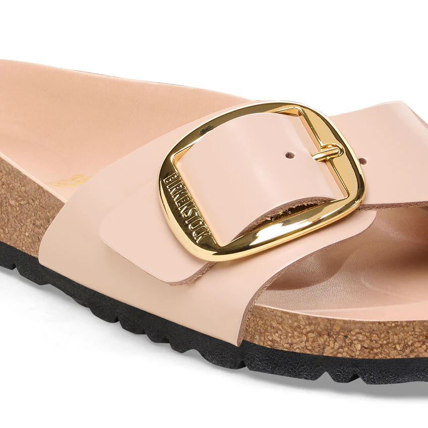 Birkenstock Women’s Madrid Big Buckle High Shine Beige 1026496 - Image 5