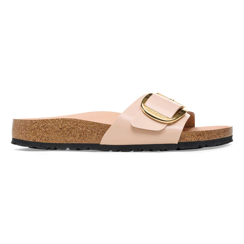 Birkenstock Women’s Madrid Big Buckle High Shine Beige 1026496 - Image 6