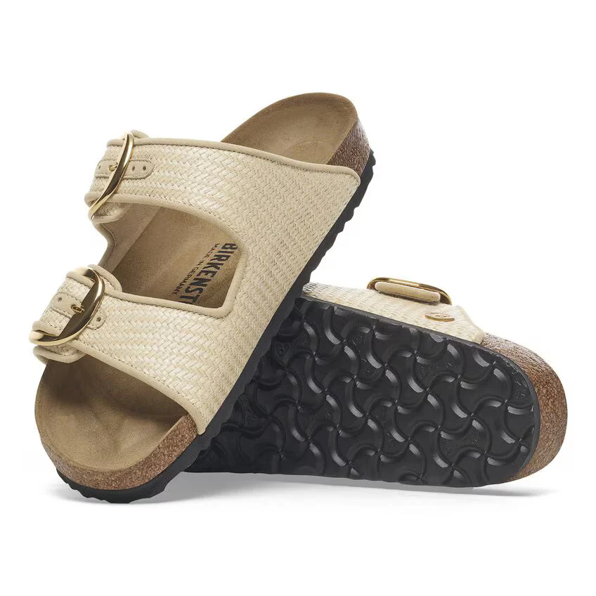 Birkenstock Women's Arizona Big Buckle Raffia Raffia Naturale 1029042