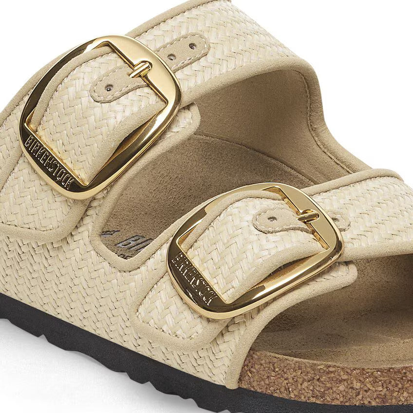 Birkenstock Women's Arizona Big Buckle Raffia Raffia Naturale 1029042 - Image 6