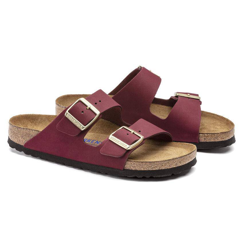 Birkenstock Women's Arizona Maroon Soft Footbed - Image 3
