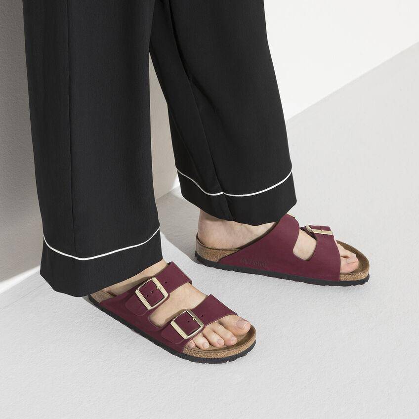 Birkenstock Women's Arizona Maroon Soft Footbed - Image 5