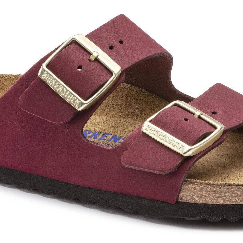 Birkenstock Women's Arizona Maroon Soft Footbed - Image 7