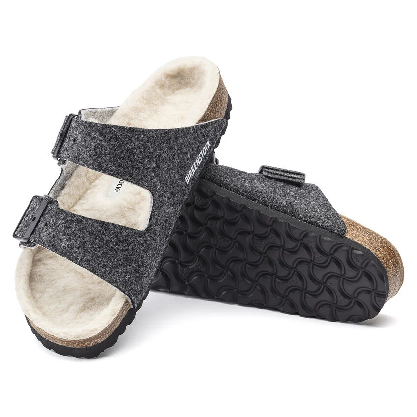 Birkenstock Women's Arizona Rivet Wool Felt Doubleface Grey