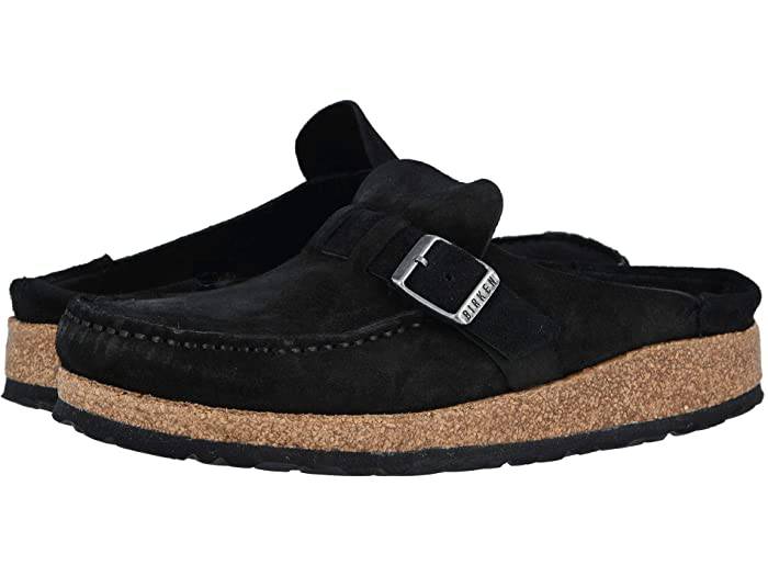Birkenstock Women's Buckley Black Suede Leather Clogs - Image 2
