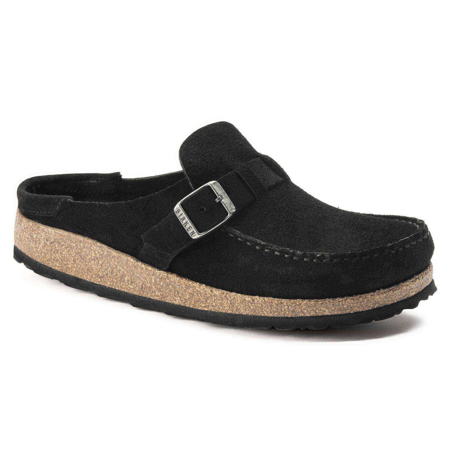 Birkenstock Women's Buckley Black Suede Leather Clogs - Image 5