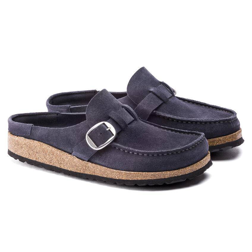 Birkenstock Women's Buckley Navy Suede Leather Clogs - Image 3