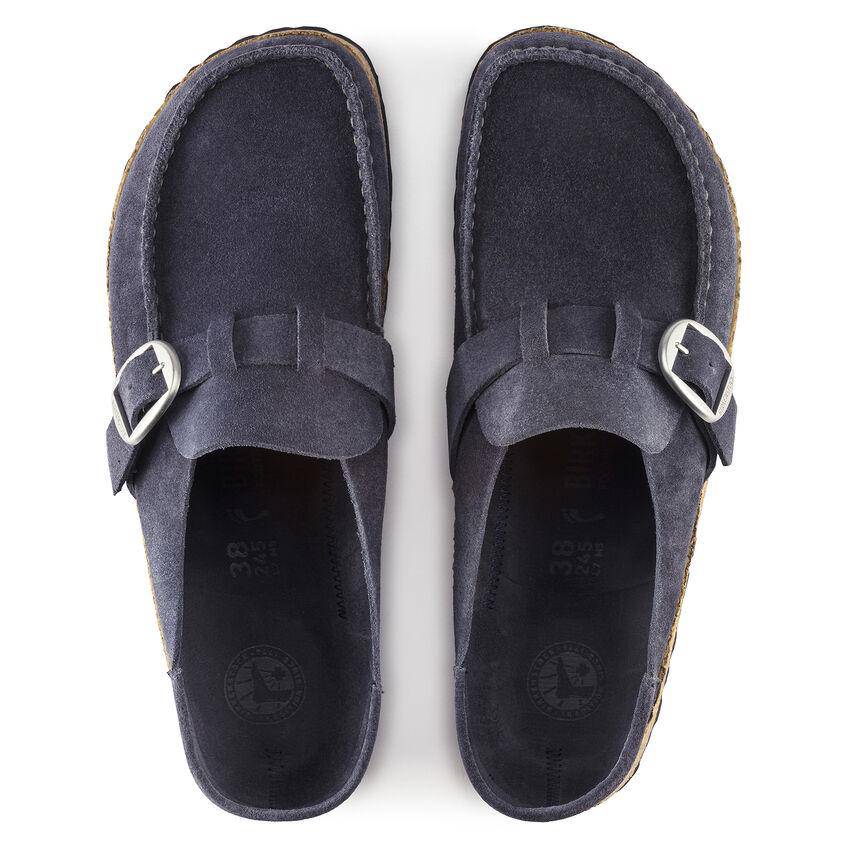 Birkenstock Women's Buckley Navy Suede Leather Clogs - Image 5