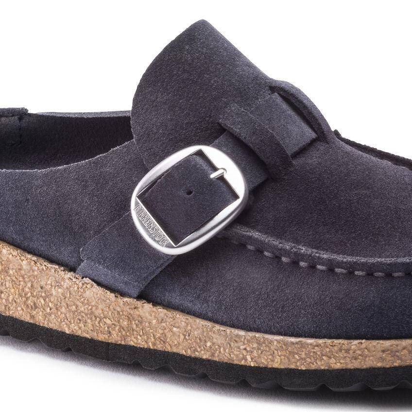 Birkenstock Women's Buckley Navy Suede Leather Clogs - Image 6
