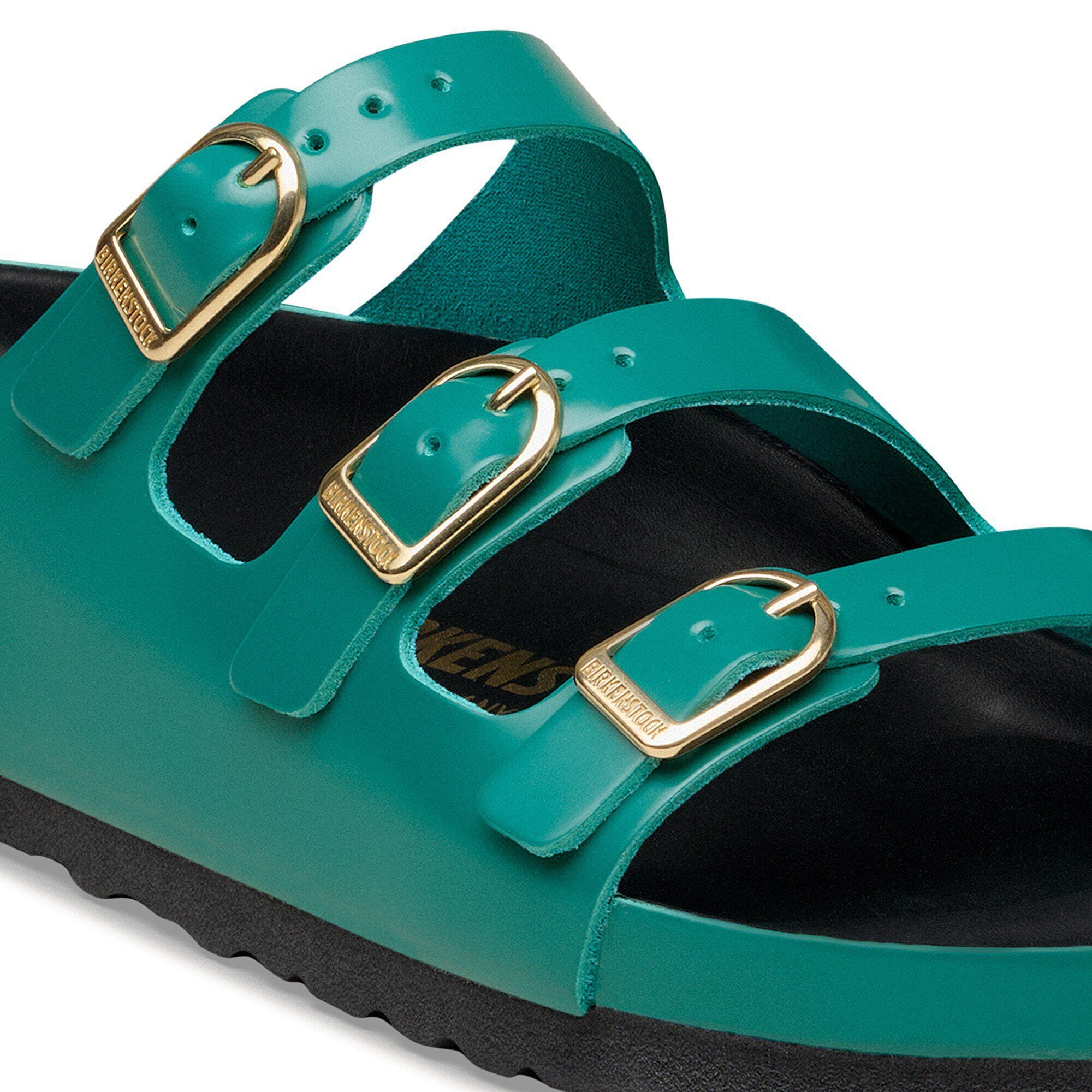 Birkenstock Women's Florida Fresh High Shine Dark Teal Black 1031886 - Image 4