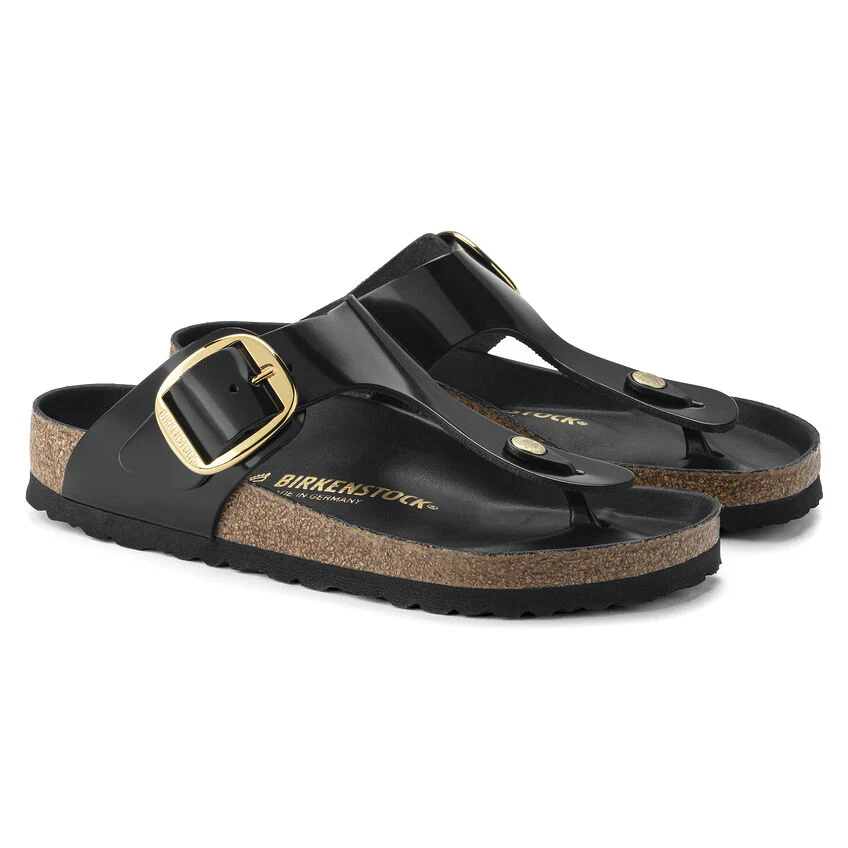 Birkenstock Women's Gizeh Big Buckle High Shine Black - Image 3