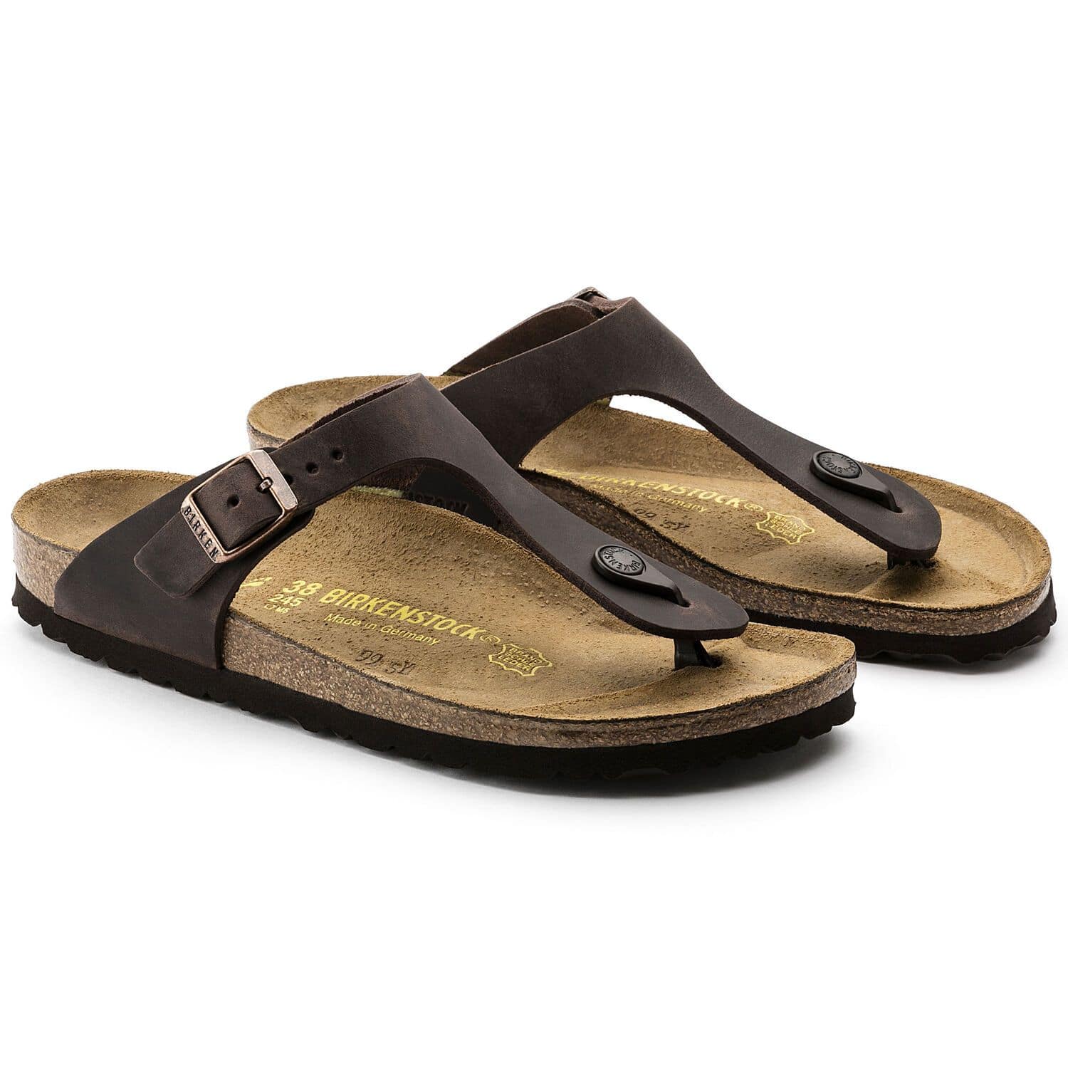 Birkenstock Women's Gizeh Habana Leather Sandal 0743831 - Image 3