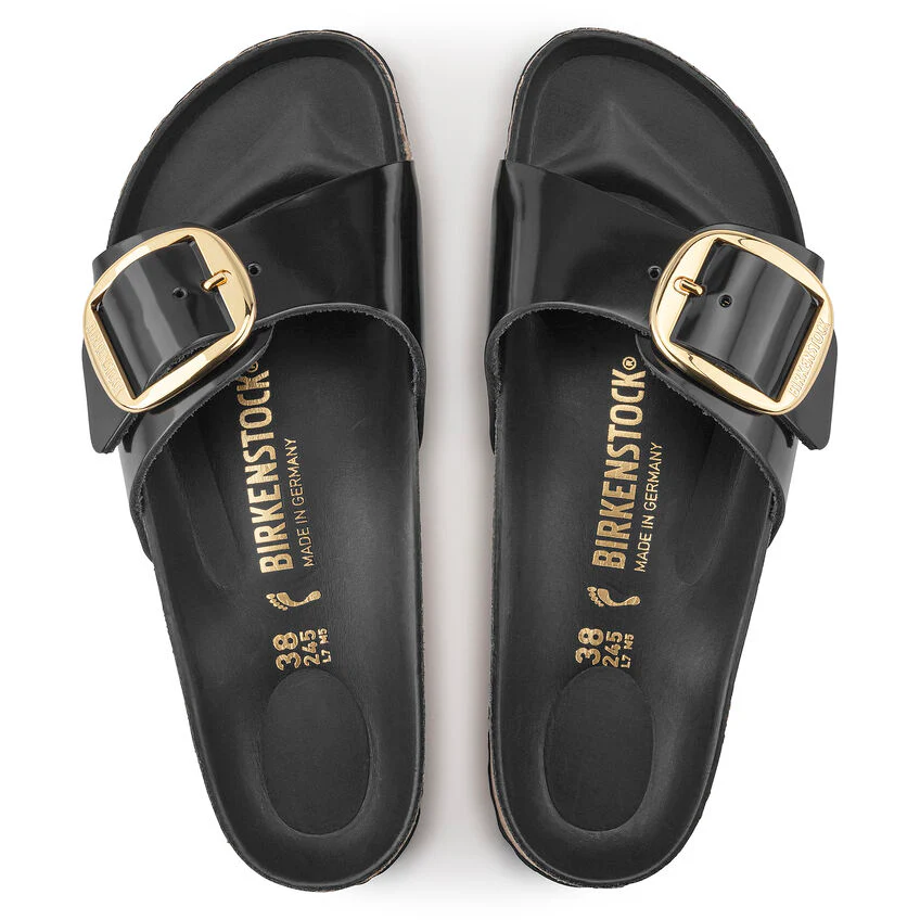 Birkenstock Women's Madrid Big Buckle High Shine Black 1022541 - Image 5