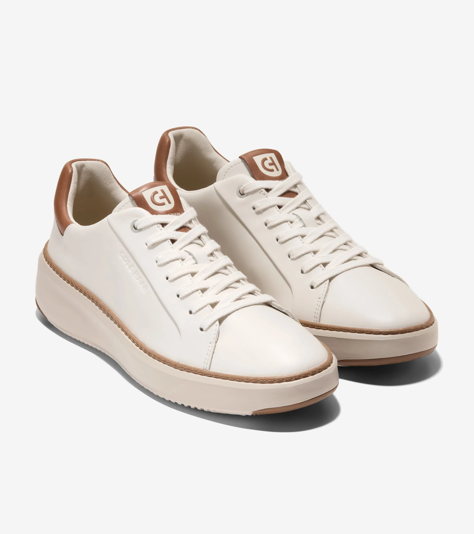 Cole Haan Men's Grandpro Topspin Sneaker Ivory New Caramel C39656 - Image 5
