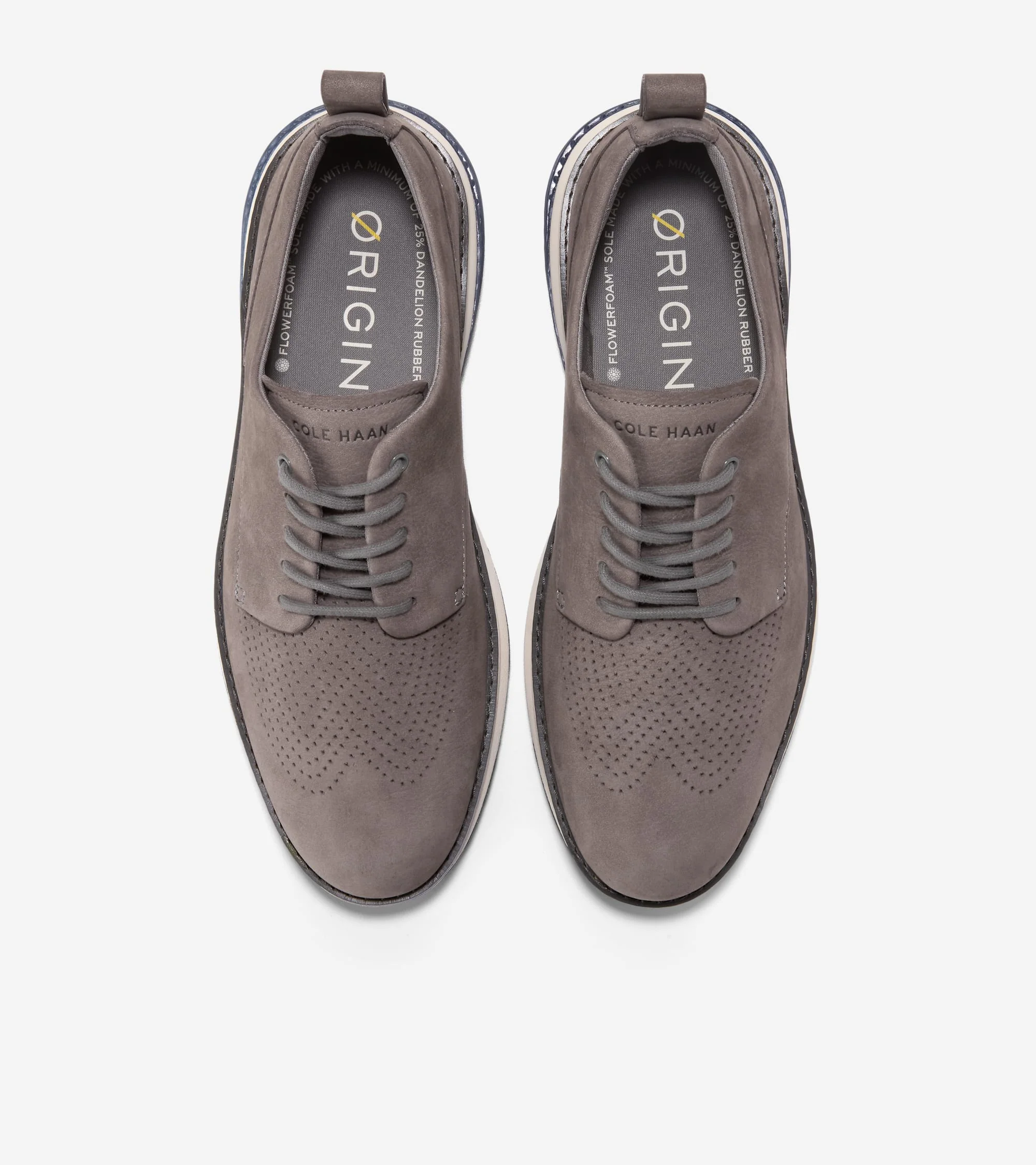 Cole Haan Men's Original Grand Energyweave Perforated Plain Toe Oxford Storm Cloud Indian Teal Ivory C40559 - Image 4