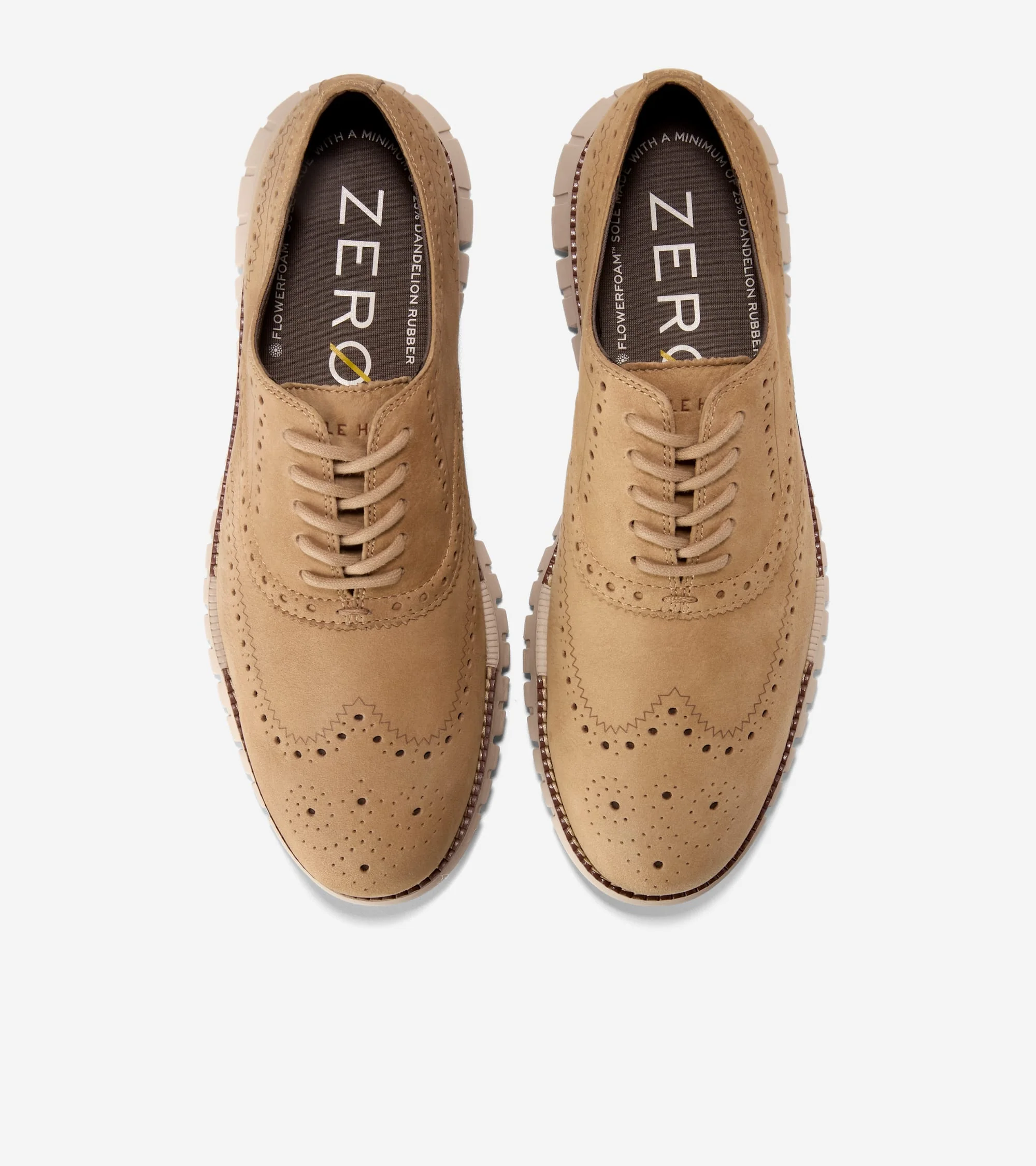 Cole Haan Men's Zerogrand Remastered Wingtip Oxfords Orzo Cuoio Sesame C39744 - Image 5