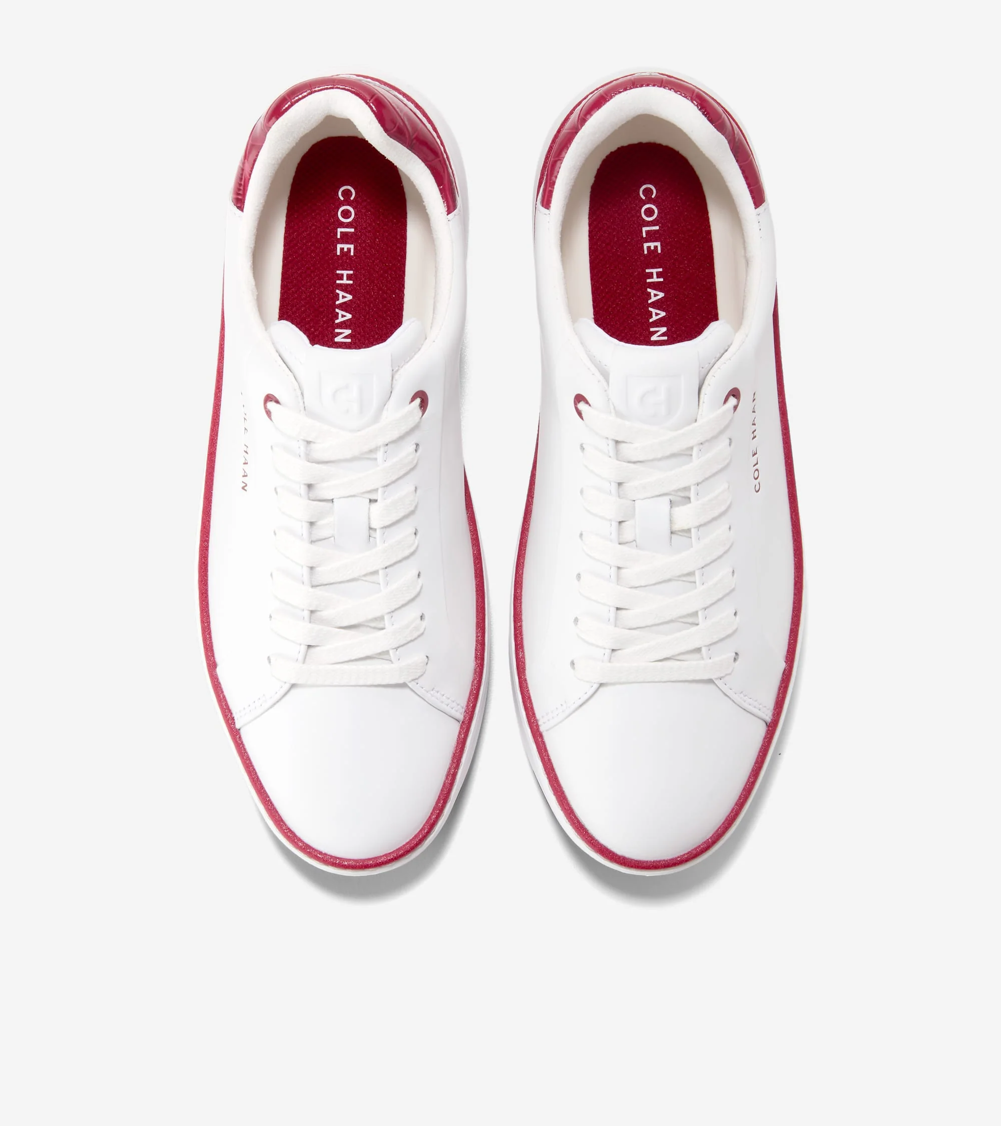 Cole Haan Women's Grandpro Topspin Sneakers White Rio Red Croc Print W32405 - Image 5