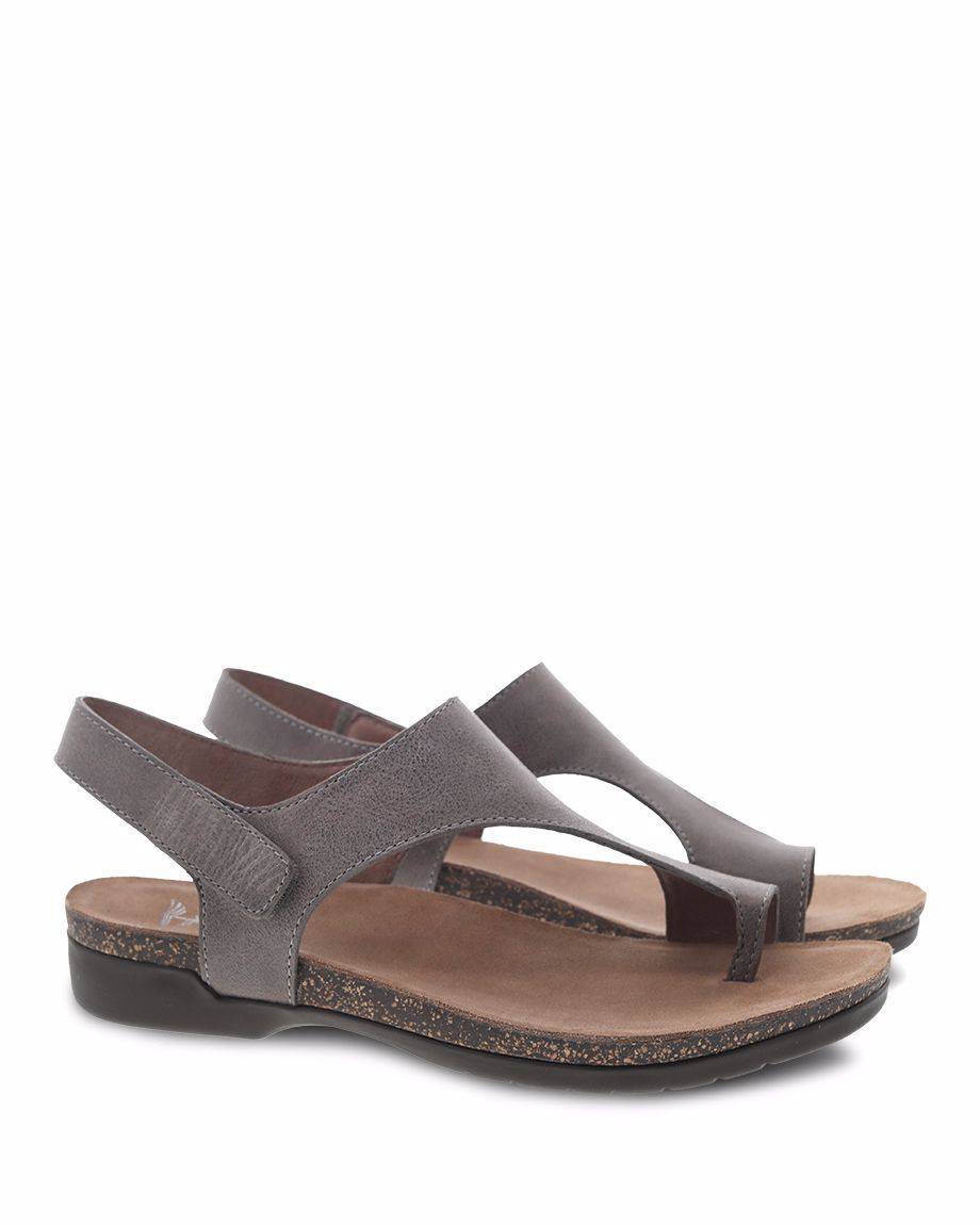 Dansko Women's Reece Stone Waxy Burnished Sandal