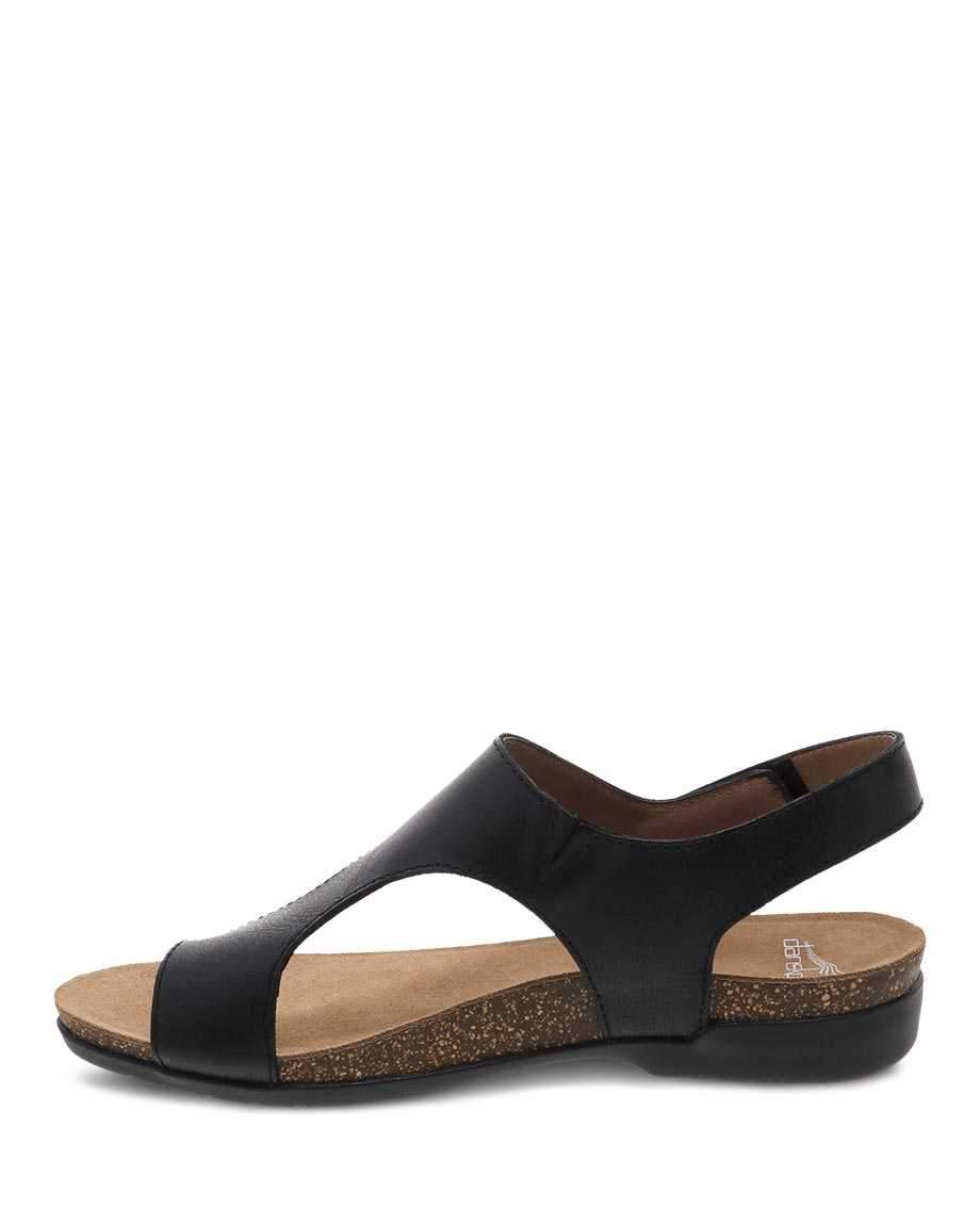 Dansko Women's Reece Waxy Burnished Black Sandal - Image 5