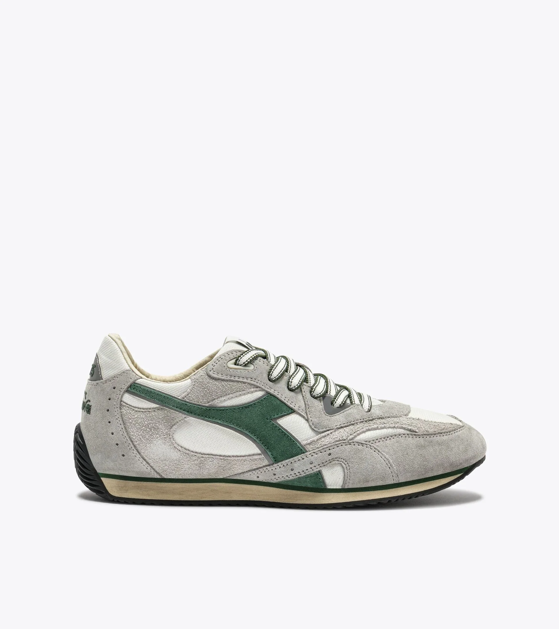 Diadora Heritage Men's Equipe Revenge Used White Gray Limestone