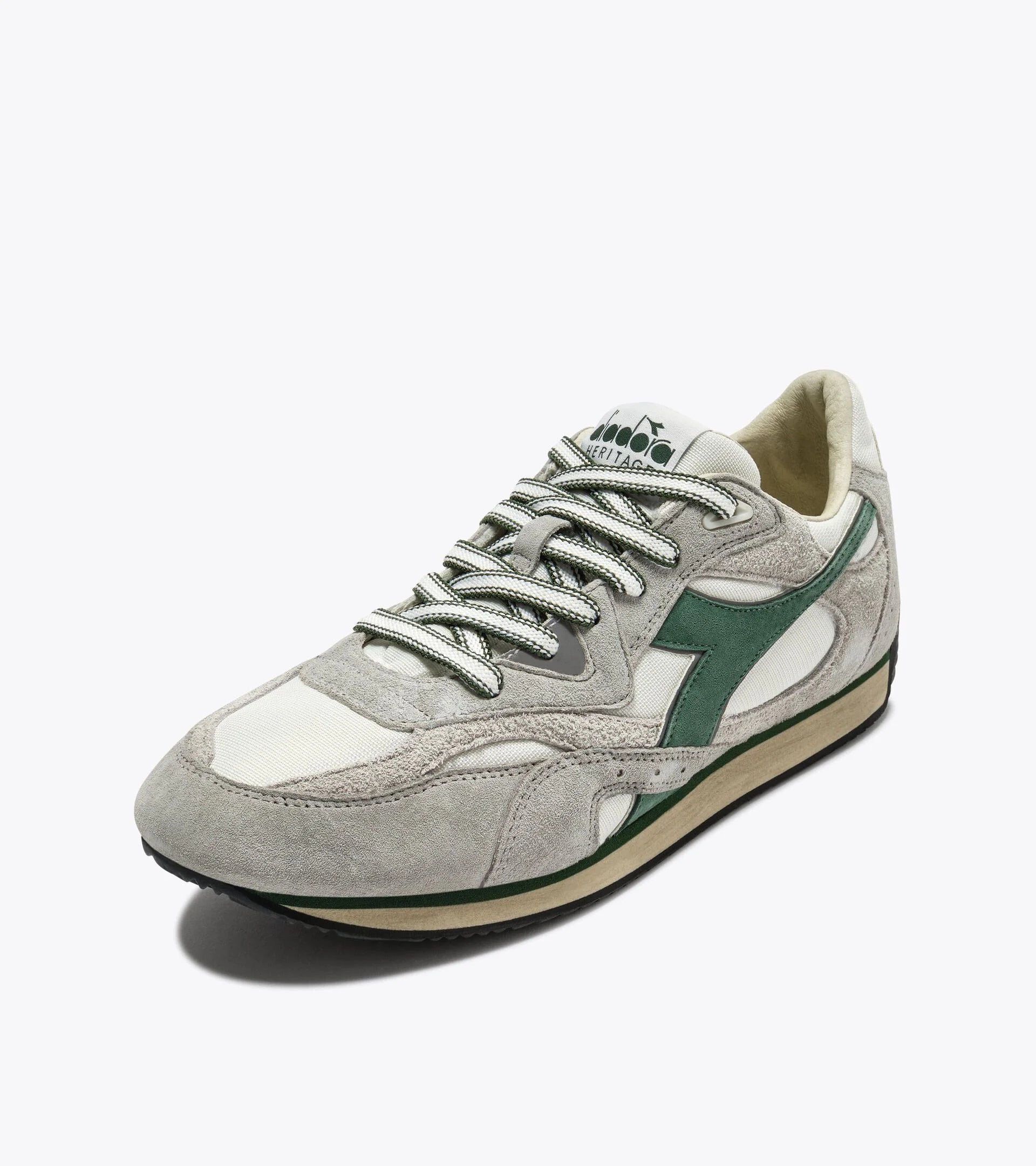 Diadora Heritage Men's Equipe Revenge Used White Gray Limestone - Image 2