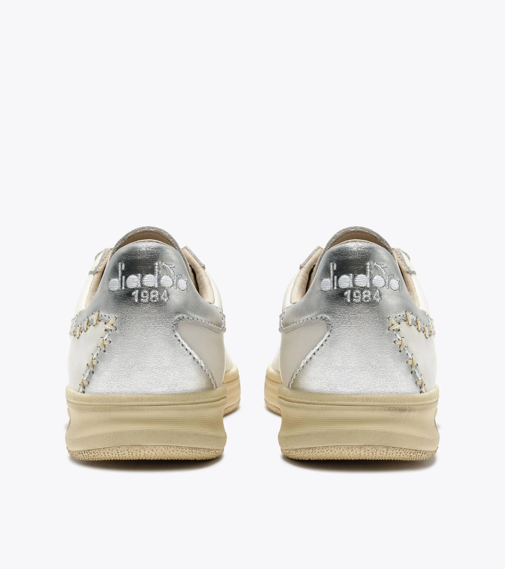 Diadora Heritage Women's B.Elite X-Stitch White Silver - Image 3