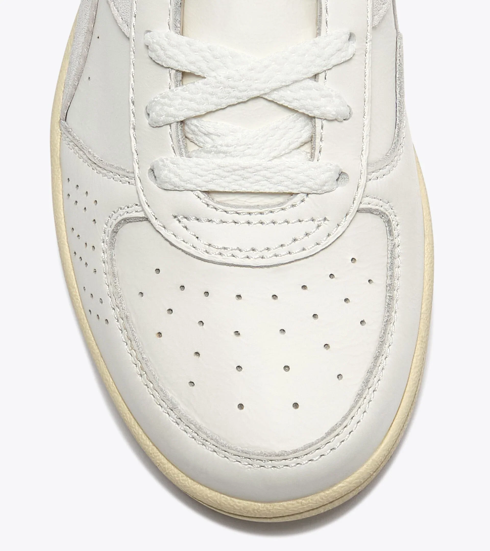 Diadora Heritage Women's B.Elite X-Stitch White Silver - Image 4