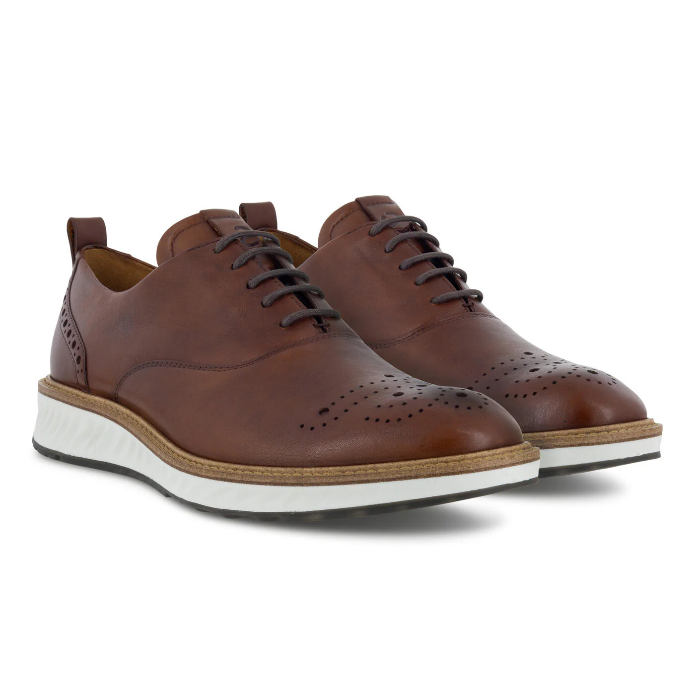 Ecco Men's St 1 Hybrid Oxford Wing Shoe Cognac 83684401053 - Image 2