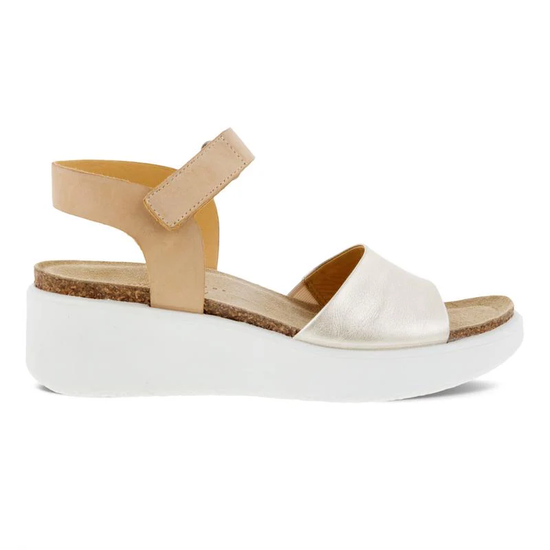 Ecco Women’s Flowt Wedge Pure White Gold Powder - Image 3