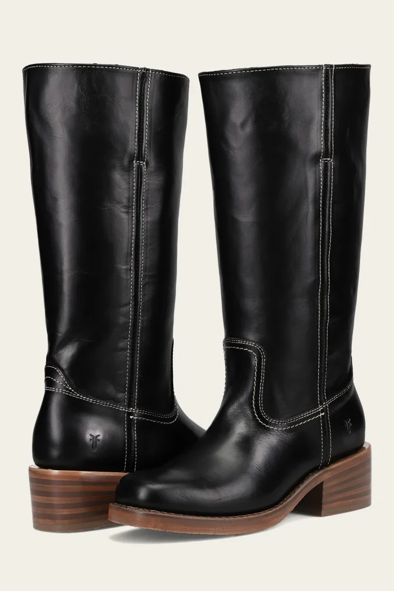 Frye Women's Campus 14L Wide Calf Jet Black Extended - Image 4