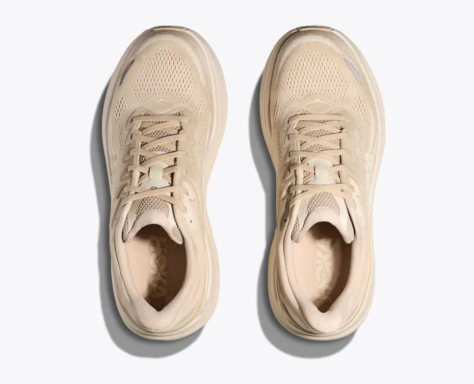 Hoka Men's Bondi 9 Oatmeal Oak Milk - Image 3