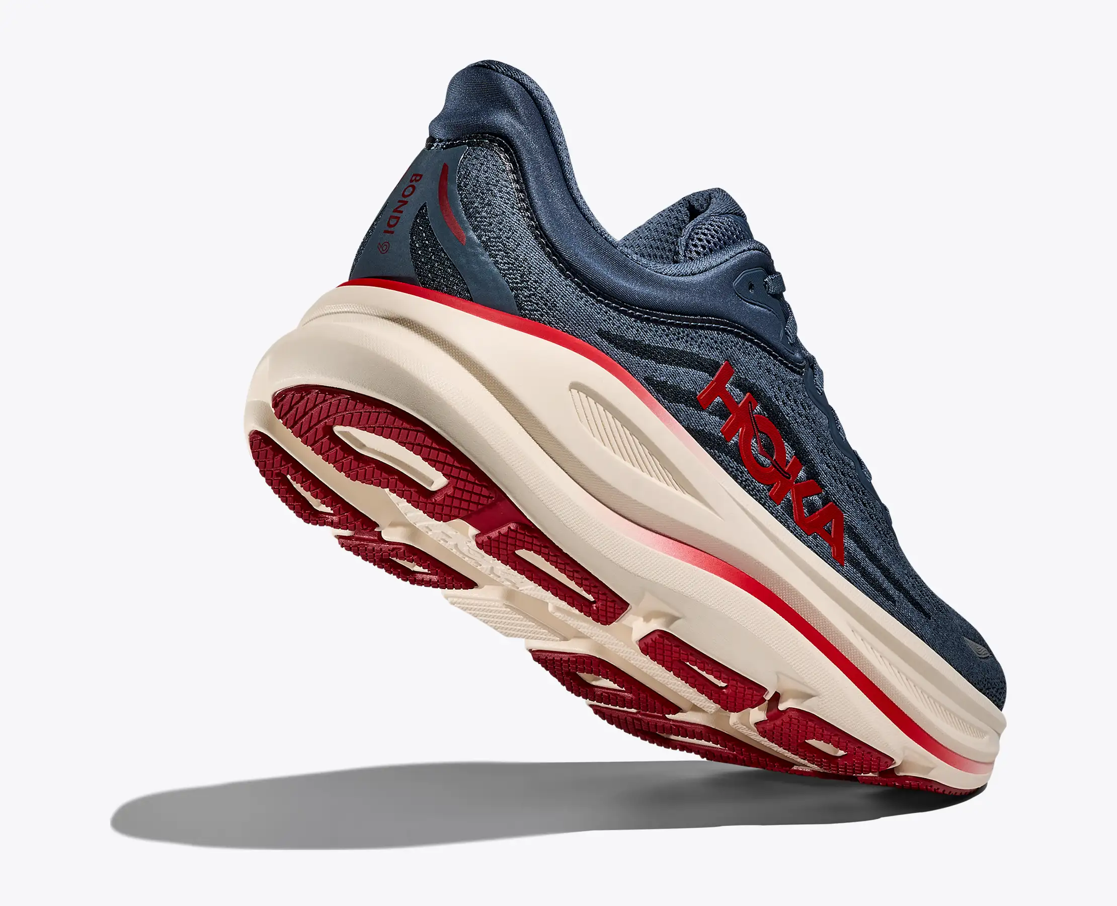 Hoka Men's Bondi 9 Thunder Cloud Vermillion