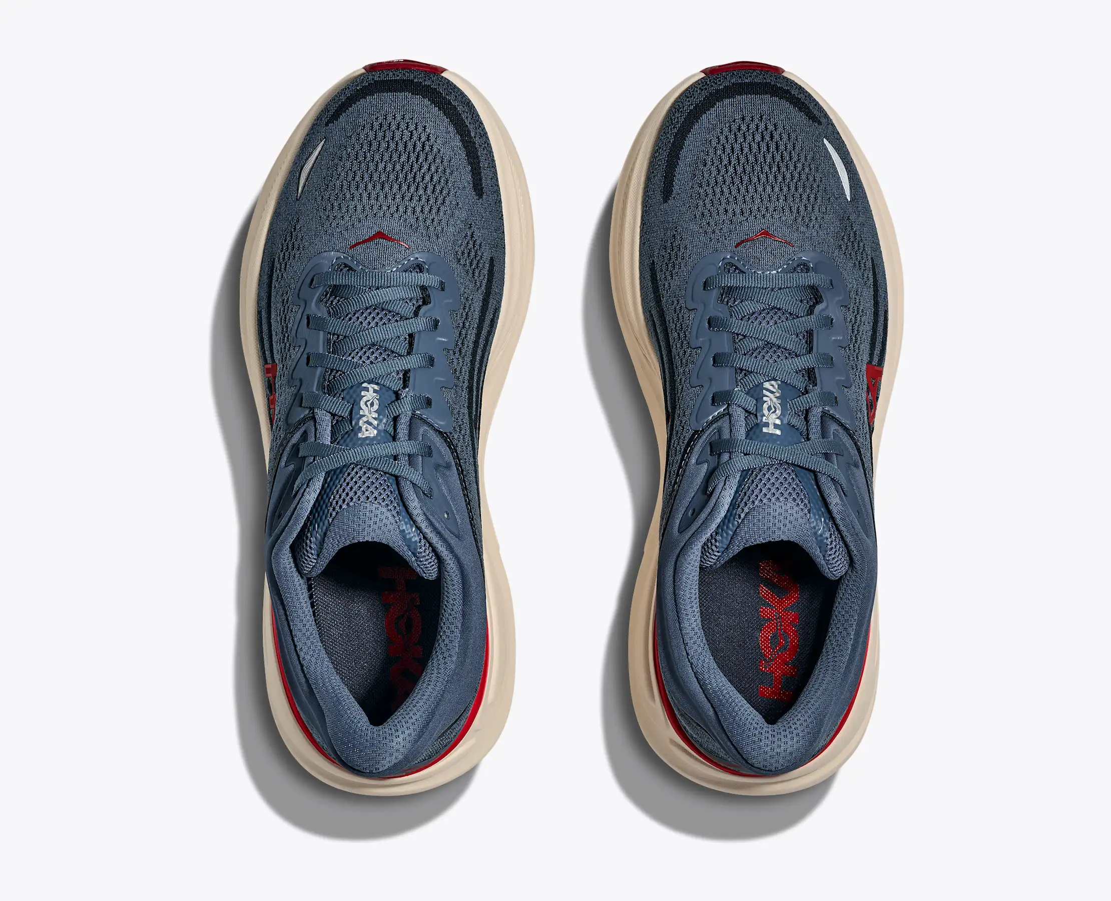 Hoka Men's Bondi 9 Thunder Cloud Vermillion - Image 4