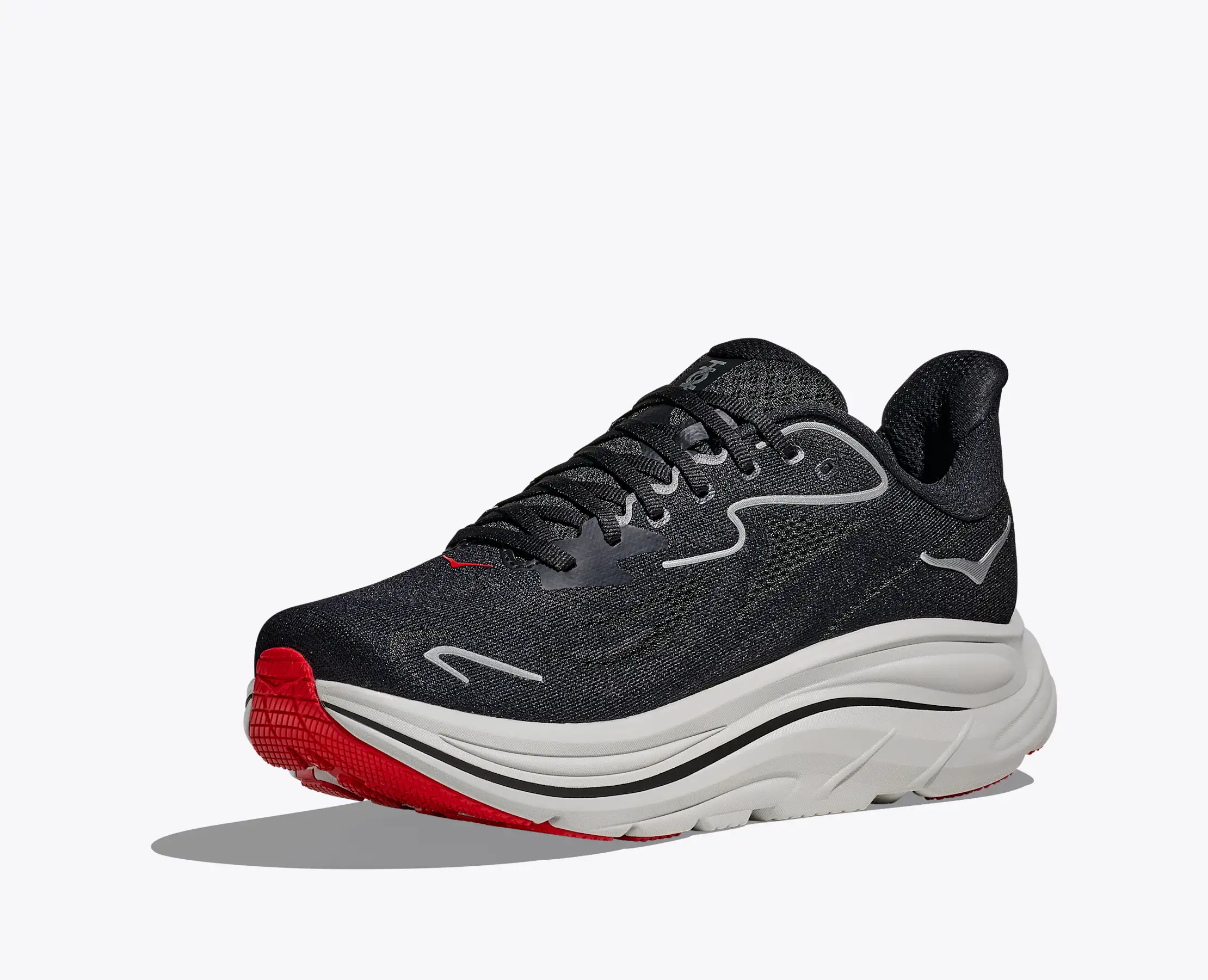 Hoka Men's Clifton 10 Black Silver - Image 3
