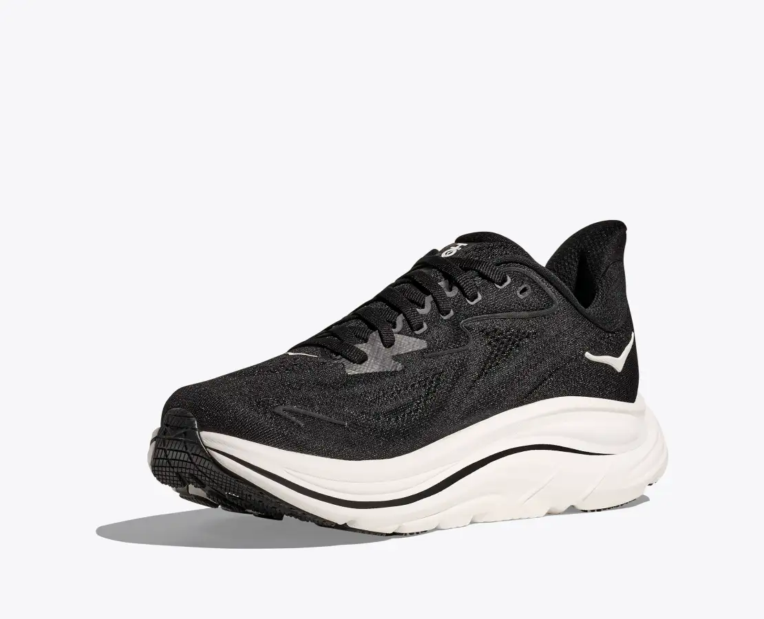 Hoka Men's Clifton 10 Black White - Image 3